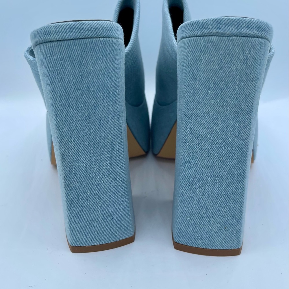 Brand New Denim Platform Heels Size 8 - Picture 5 of 16